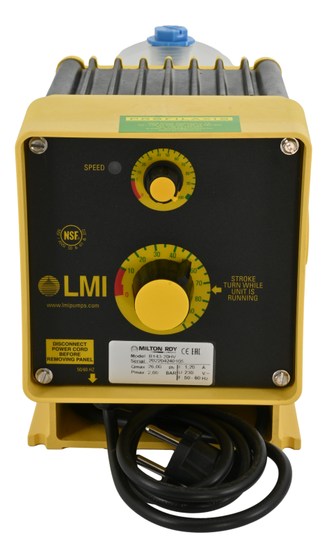 LMI B Adagolósivattyú Kézi 6 ℓ/h 10,3 bar Akril/PVDF/Aflas