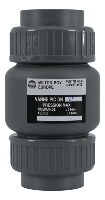 PIC szelep DN25 PVC gumi