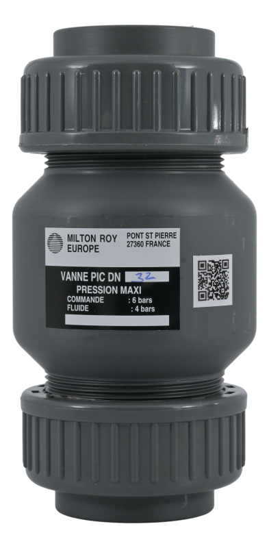 PIC szelep DN32 PVC gumi