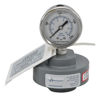 Elválasztott manométer CPVC/Teflon