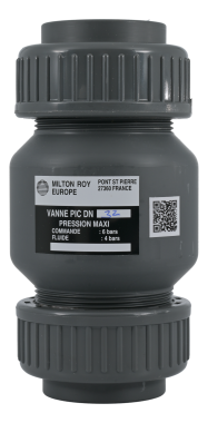 PIC szelep DN32 PVC gumi