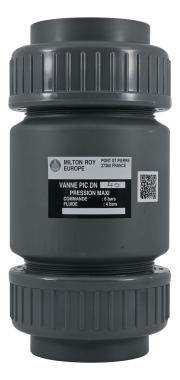 PIC szelep DN40 PVC gumi